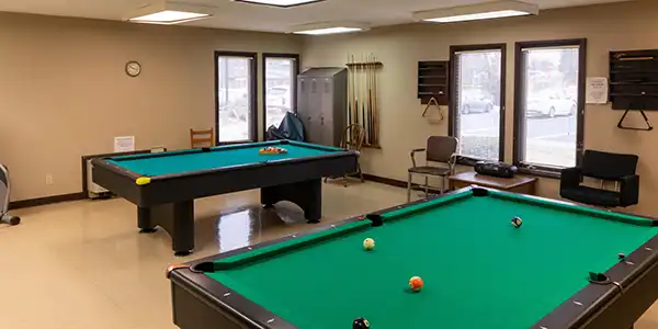 Photo of the pool room